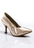 Ladies Ballroom Shoes Grand Prix TANGO satin, tan, 2.5"fl, 39