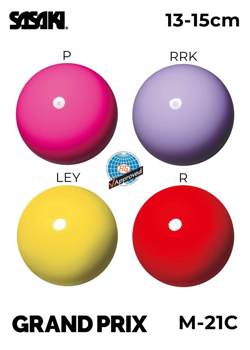 Ball for gymnastics SASAKI M-21C rubber, Lilac (RRK), 15cm, 300g