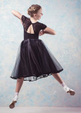 Ballroom skirt REVERENCE 95%polyester, 5%elastane, black, 146cm