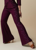 ZLATA straight pants by Grand Prix polyamide micro, marsala, XS