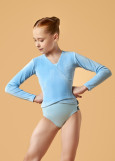 STASSI top by Grand Prix velour, light blue, 146-152cm