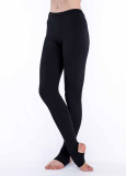 NELLY - Stirrup Leggings cotton stretch, black, 152-158cm