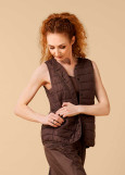 LESSON Warm-up vest by Grand Prix 100%polyester, mocco, XS