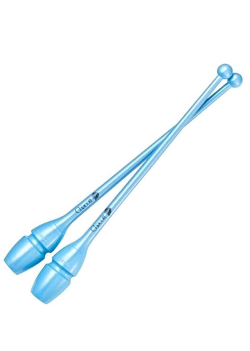 Clubs for gymnastics CHACOTT HI-GRIP plastic+rubber, Saxe Blue(022), 41cm