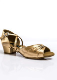 Girls Shoes PROMENAD, satin satin, tan, 38