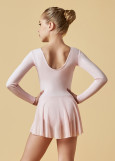 DOMENICA long sleeve leotard with mesh skirt by Gr 90%cotton, 10%elastane, pink, 104cm