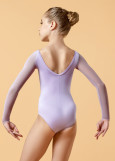 DANNA long raglan sleeve leotard by Grand Prix polyamide micro+mesh, lilac, 146cm