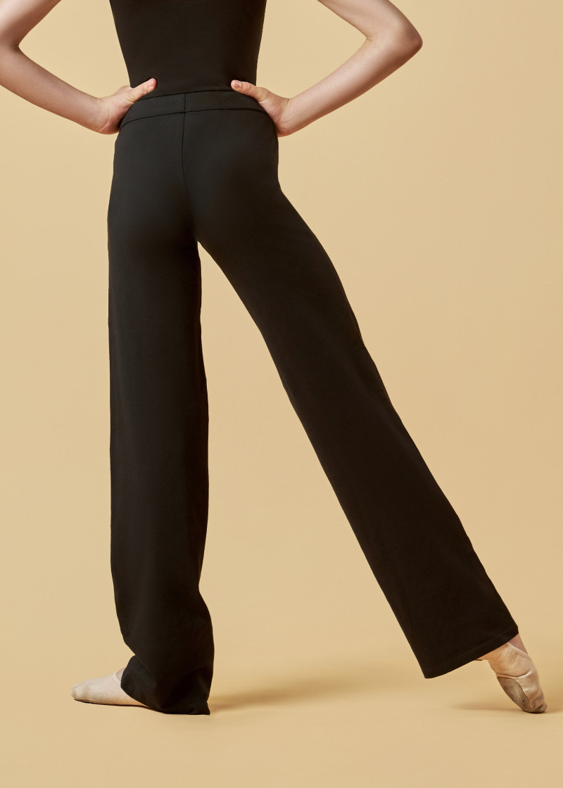 Pants EMMA, straight 90%cotton, 10%elastane, black, 122cm