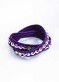 Club band with crystals ss20 dark purple