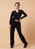 BARBARA pants by Grand Prix fleece, black, M-L