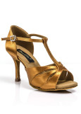 Ladies Latin Shoes Grand Prix BATUCADA satin, dark tan, 2.5"fl, 41