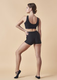 Shorts MINA, short polyamide micro, black, M