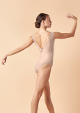 MABEL tank leotard by Grand Prix polyamide micro+mesh, nude, XS