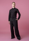 Mens ballroom pants JORDAN gabardine, black, 158cm