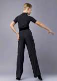 Mens ballroom pants MASSIMO 95%polyester, 5%elastane, black, 122cm