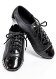 Men's Latin Shoes Grand Prix RICCARDO leather+patent leather, black, 41