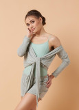 SONA top by Grand Prix melange jersey, mint, M-L