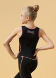 NANCY tank top by Grand Prix polyamide micro, black+coral, 152cm