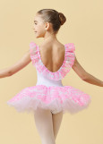 Costume PIXIE by Grand Prix cotton+tuiie, white+bright pink, 110cm