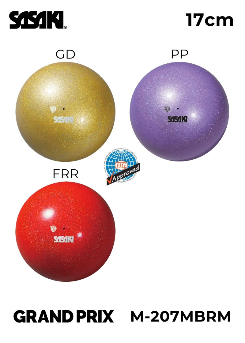 Ball for gymnastics SASAKI NEW FIG M-207MBRM,17cm rubber, Purple (PP), 17cm, 350g