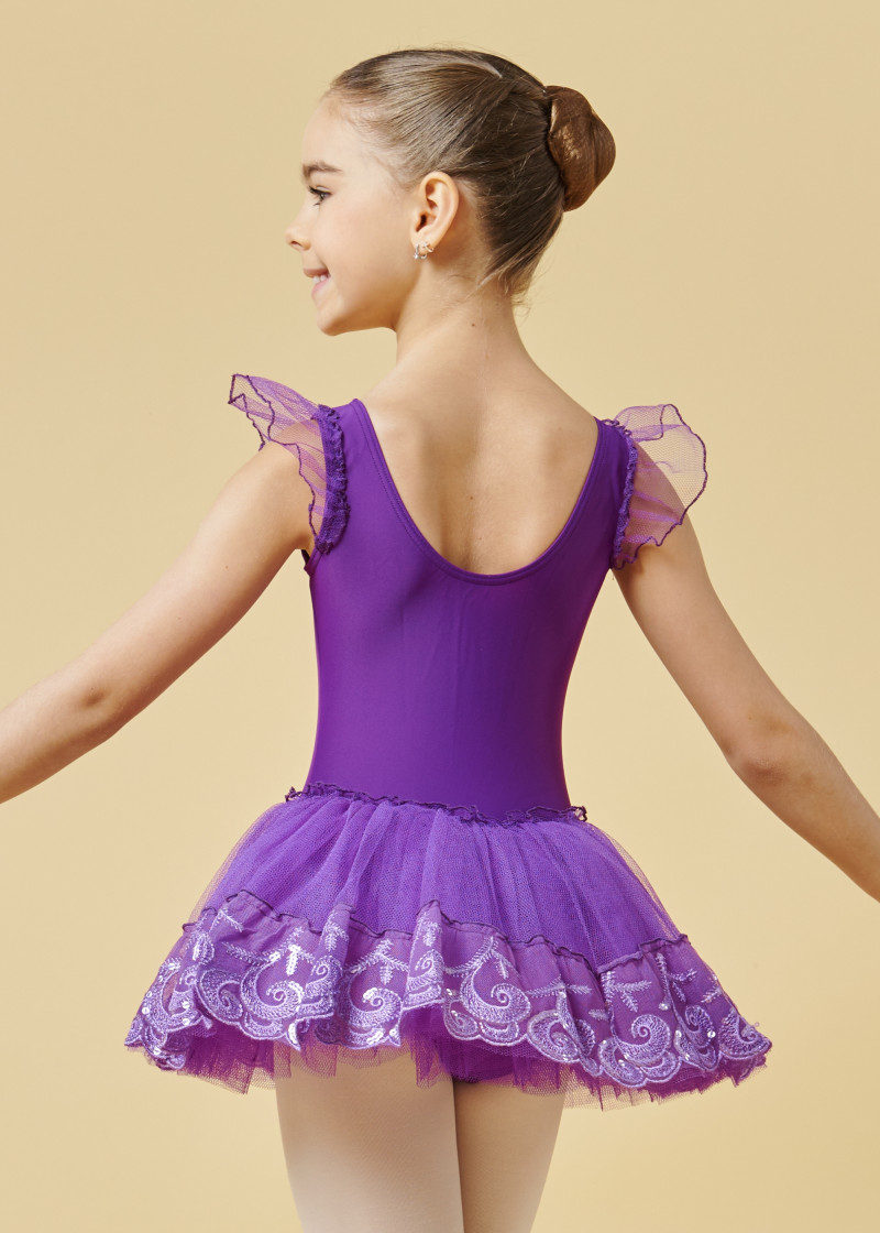 Tutu dress TIANA lycra+tulle, iris, 110cm