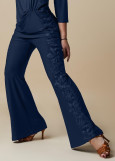 ZLATA straight pants by Grand Prix polyamide micro, dark blue, L plus