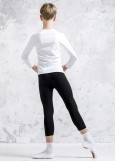 T-shirt ANTON, long sleeve 90%cotton, 10%elastane, white, 128cm