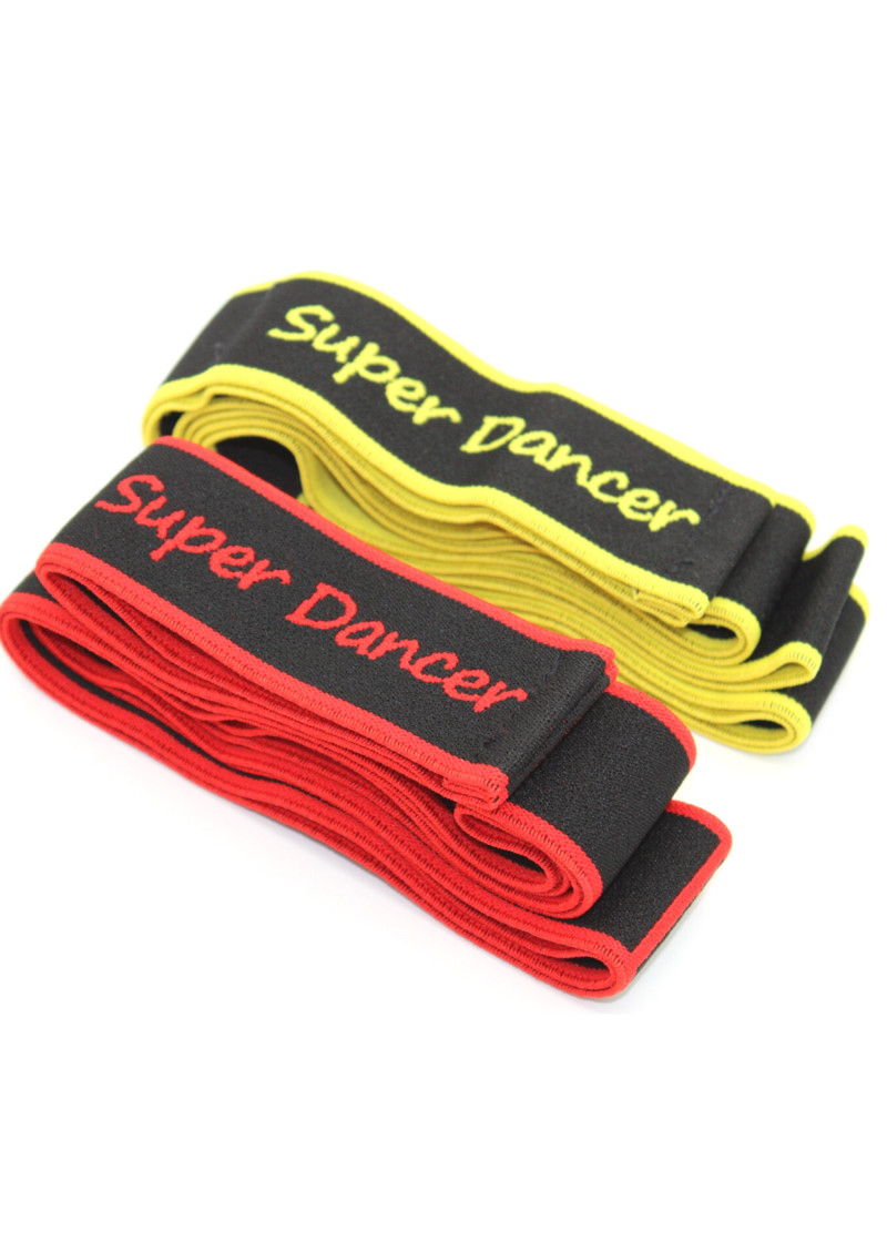 Flexistretcher 8 stitches Super Dance polyamide+rubber, black+yellow, 4х90 сm