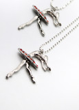 Chain necklace Ballet metal, silver, 42cm