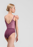 BEATRIX camisole leotard by Grand Prix nylon+spandex, plum perfect, L