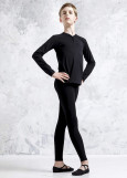 Leggings COLIN 90%cotton, 10%elastane, black, 152cm