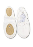 Kid's Stretch Ballet Slippers Grand Prix ATTITUDE stretch canvas, white, 33