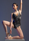BRIELLE camisole leotard by Grand Prix 90%viscose, 10%elastane, silver mocha, 158cm