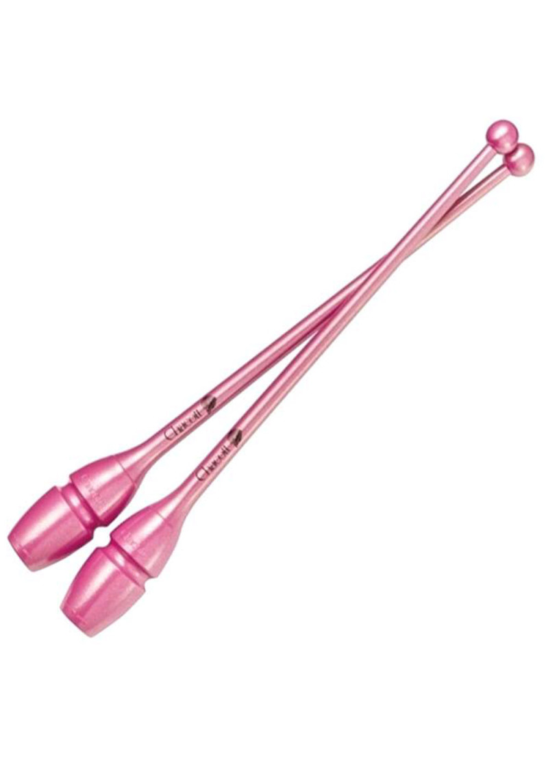 Clubs for gymnastics CHACOTT HI-GRIP plastic+rubber, Rose (045), 41cm