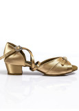 Girls Shoes PROMENAD, satin satin, tan, 36