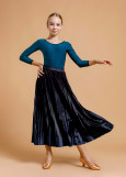 Standart skirt VALENCIA 95%polyester, 5%elastane, black+dark blue, 140cm