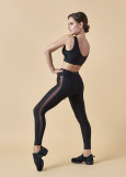 RACE leggings by Grand Prix polyamide micro, jet hematite, L