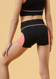 KARINA shorts by Grand Prix polyamide micro, black+coral, XS