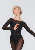 MIRALI top by Grand Prix mesh, black, XS