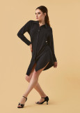 Dress MEIVE crepe stretch, black, L