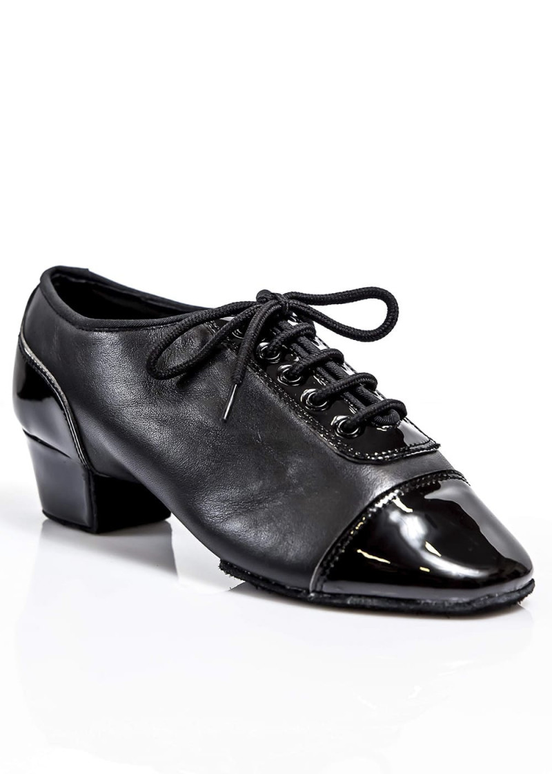 Men's Latin Shoes Grand Prix RICCARDO leather+patent leather, black, 46