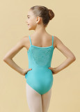 SPOT camisole leotard by Grand Prix polyamide micro+flocked mesh, cascade, 146cm