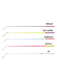 Stick for gymnastics SASAKI NEW FIG MJ-82, 50cm fiber glass, FluoYellow×Lilac (KEY×RRK) , 50cm