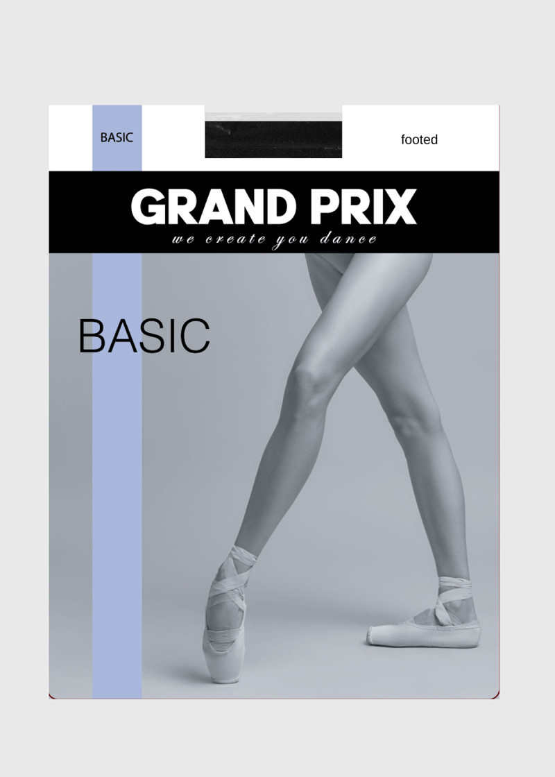 Basic Footed tights Grand Prix nylon+spandex, black, 2