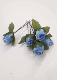 Hairpin with rose Light Blue