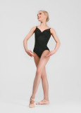 BRUNA camisole leotard by Grand Prix nylon+spandex, black, L