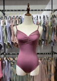 BRUNA camisole leotard by Grand Prix nylon+spandex, plum perfect, L