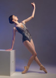 BRIELLE camisole leotard by Grand Prix 90%viscose, 10%elastane, silver mocha, L