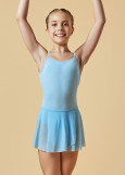 Camisole leotard BONNIE, mesh skirt 90%cotton, 10%elastane, powder, 116cm