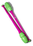 Clubs for gymnastics CHACOTT 65203 plastic+rubber, Green x Pink (443), 45.5cm